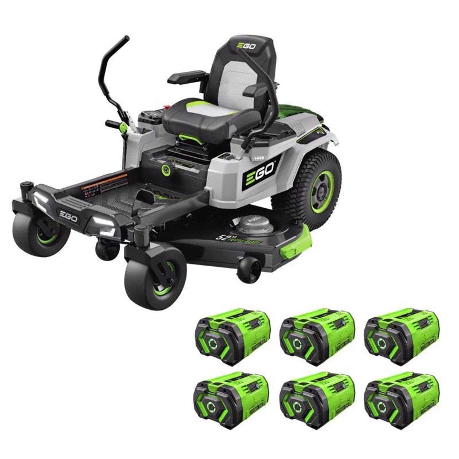 ego power+ z6 zt5207l 52 in. 56 v battery zero turn ridings mower kits (battery & charger) w/ six 12.0 ah batteries ego power+ z6 zt5207l 52 in. 56 v battery zero turn ridings mower kits (battery & charger) w/ six 12.0 ah batteries