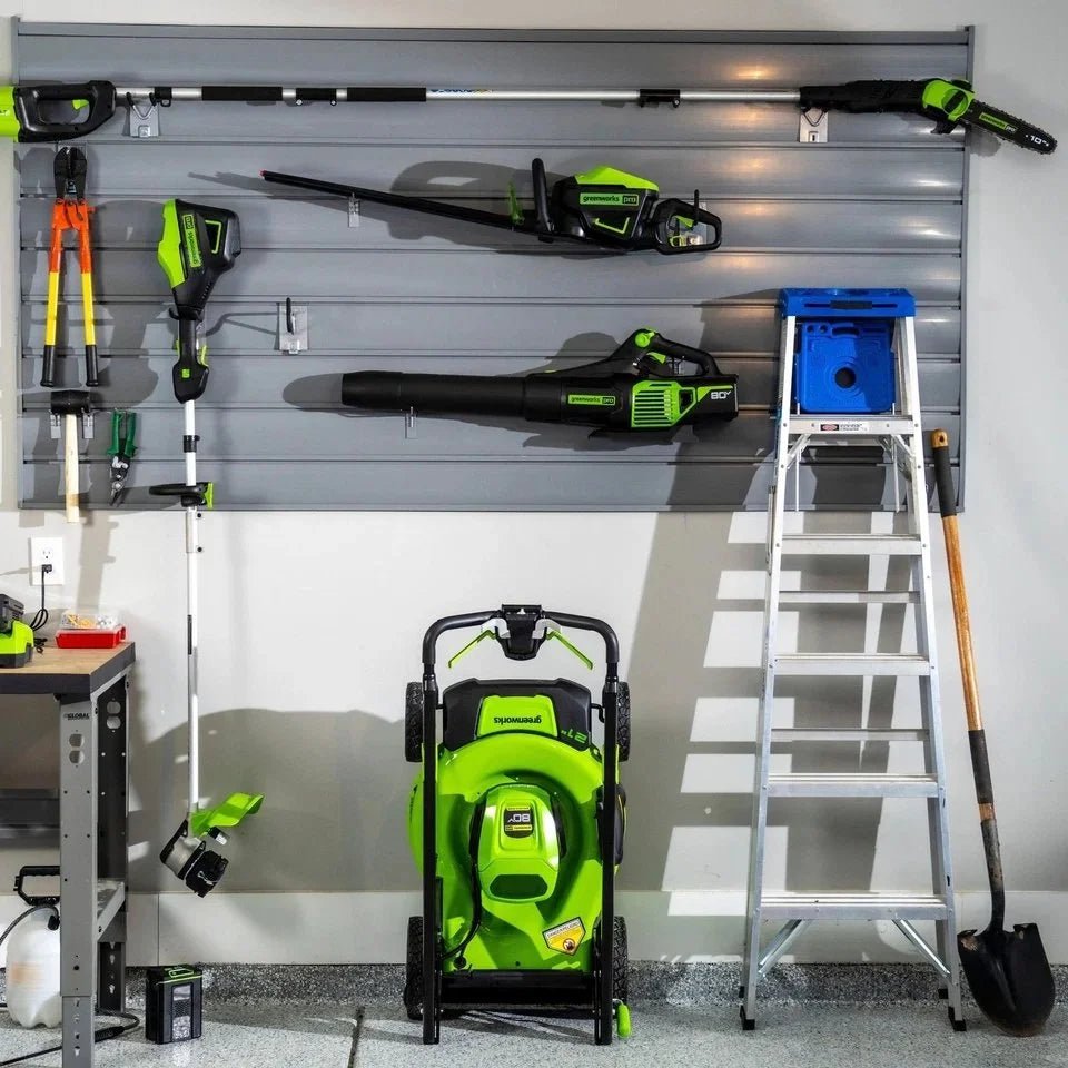 greenworks 80v 21” lawn mower, 13” string trimmer, and 730 leaf blowers. greenworks 80v 21” lawn mower, 13” string trimmer, and 730 leaf blowers.