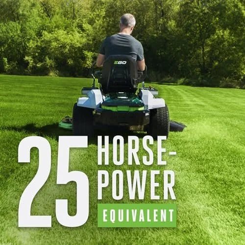 ego power+ electric riding lawn mower, 52″ deck with zero turn radius, includes (6) 56v 12.0ah batteries and chargers – zt5207l ego power+ electric riding lawn mower, 52″ deck with zero turn radius, includes (6) 56v 12.0ah batteries and chargers – zt5207l